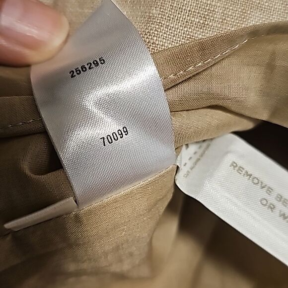 Loft Linen Sequins Sheath Dress in Taupe Sleeveless Women's size 8 - Picture 9 of 9